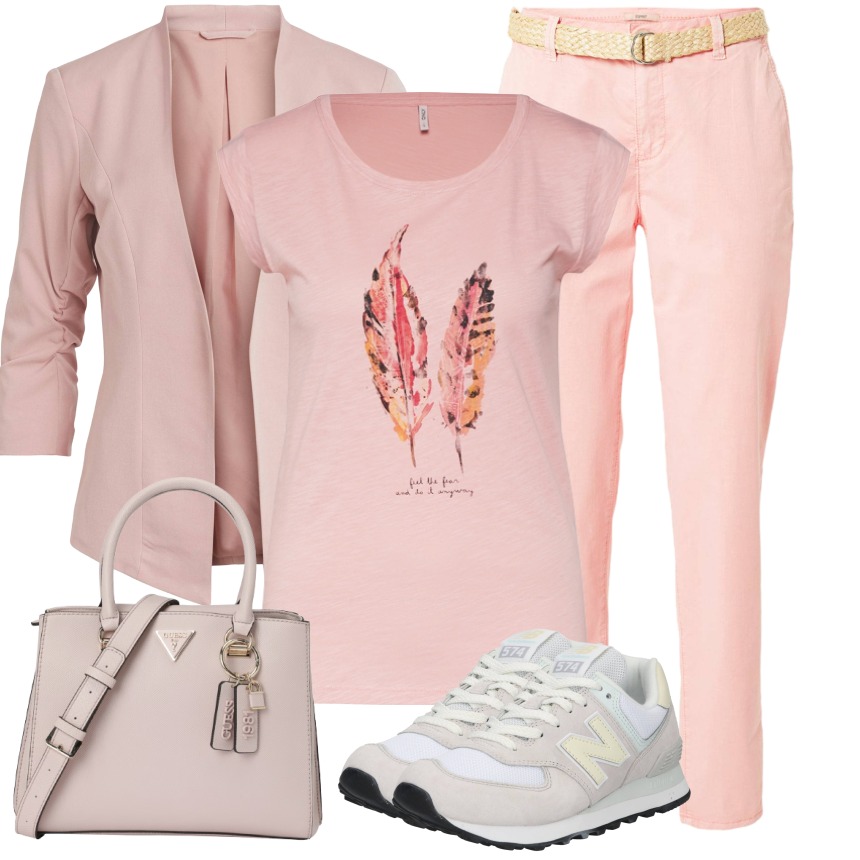 针织面料 圆形领 文字图案 印花 蜡粉色 山茱萸粉  - VALI鞋履AI设计主图