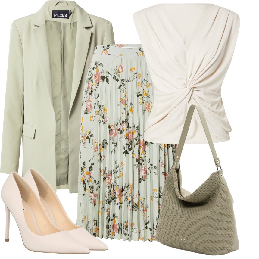 正装面料 H型 翻驳领 芦笋白 苜蓿色 基础扣饰 都市  - VALI鞋履AI设计主图