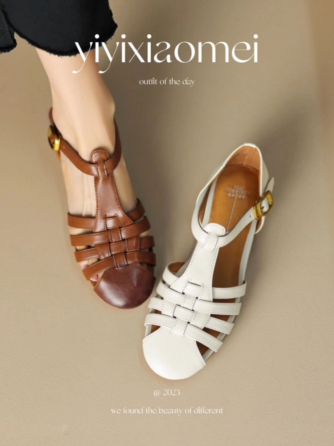 无帮 袢扣 皮革  - VALI鞋履AI设计主图