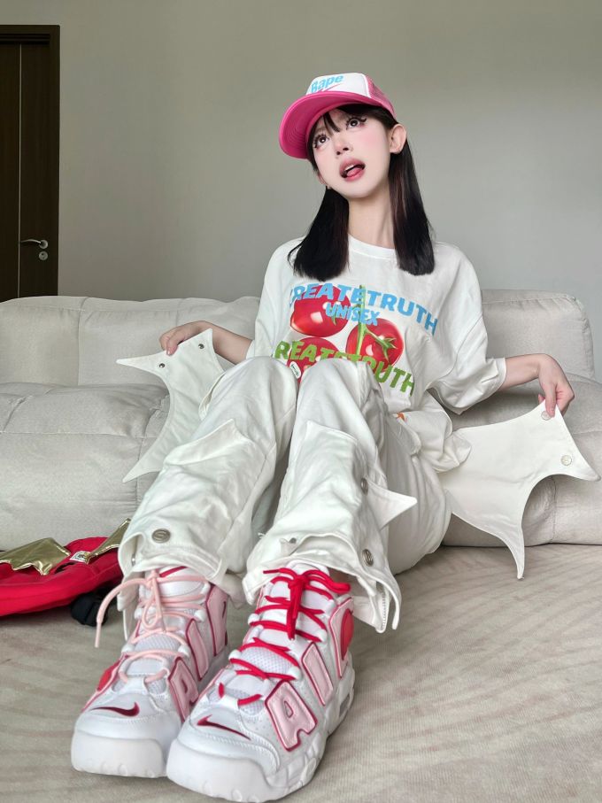 棉麻 A型 V领 蓝晕色 