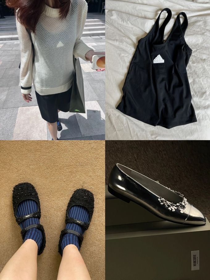 针织面料 H型 标志图案 贴布绣 蓝黑色 