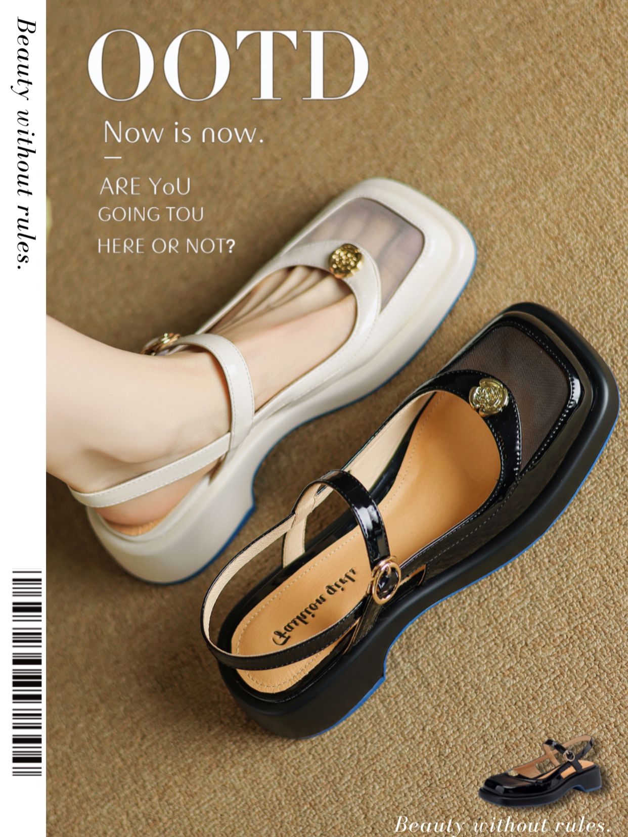 方头 袢扣 浅口鞋 皮革  - VALI鞋履AI设计主图