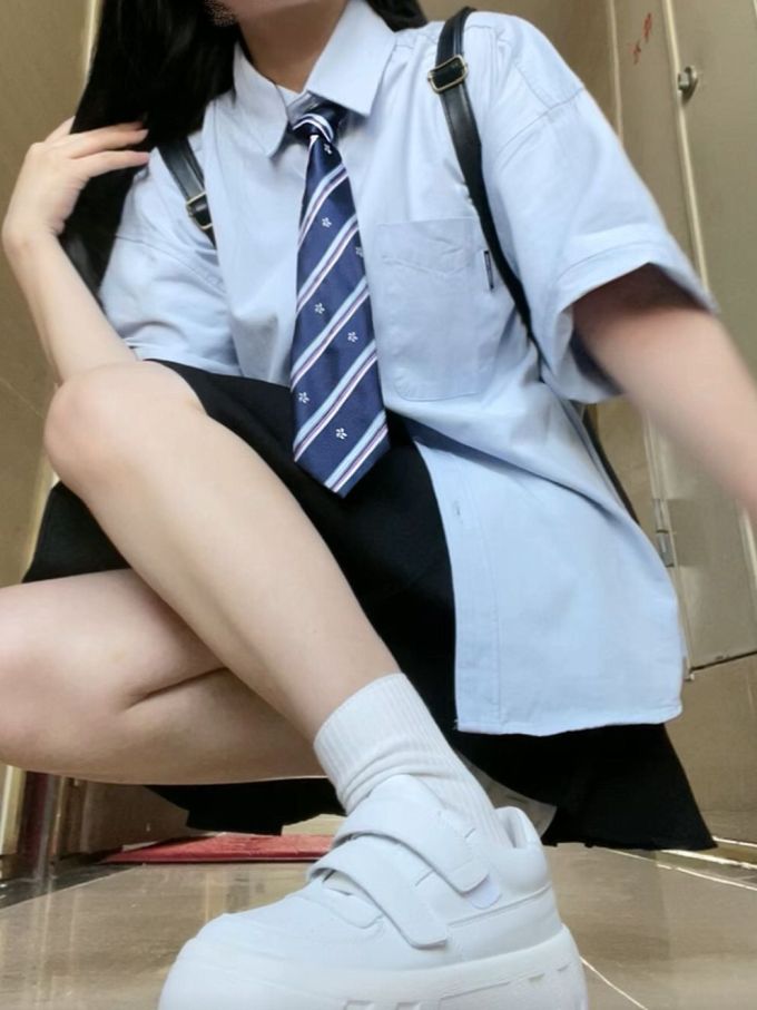 棉麻 H型 衬衫领 冰水 酱黑色 基础扣饰 学院风 