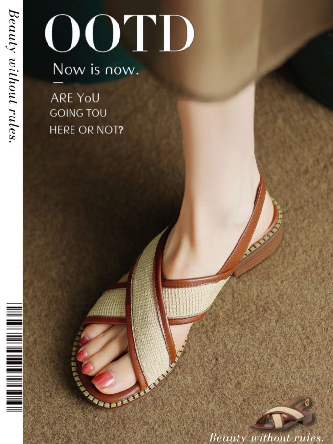 无帮 袢扣 皮革 