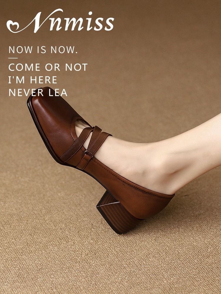 方头 中口鞋 皮革  - VALI鞋履AI设计主图