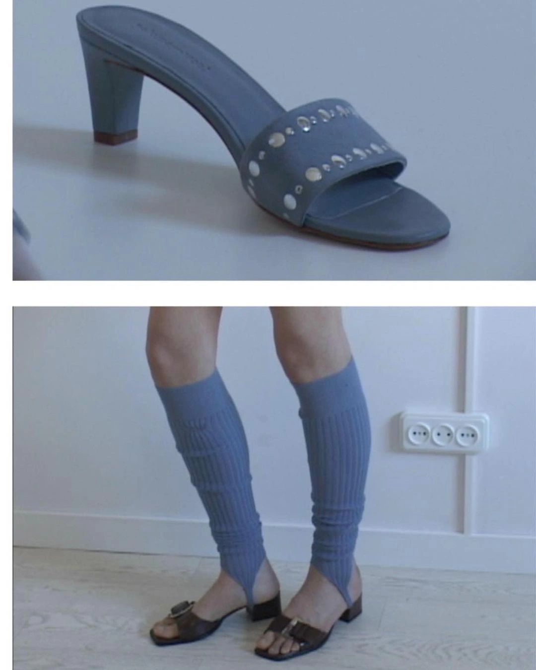 中跟 粗跟 无帮 皮革  - VALI鞋履AI设计主图