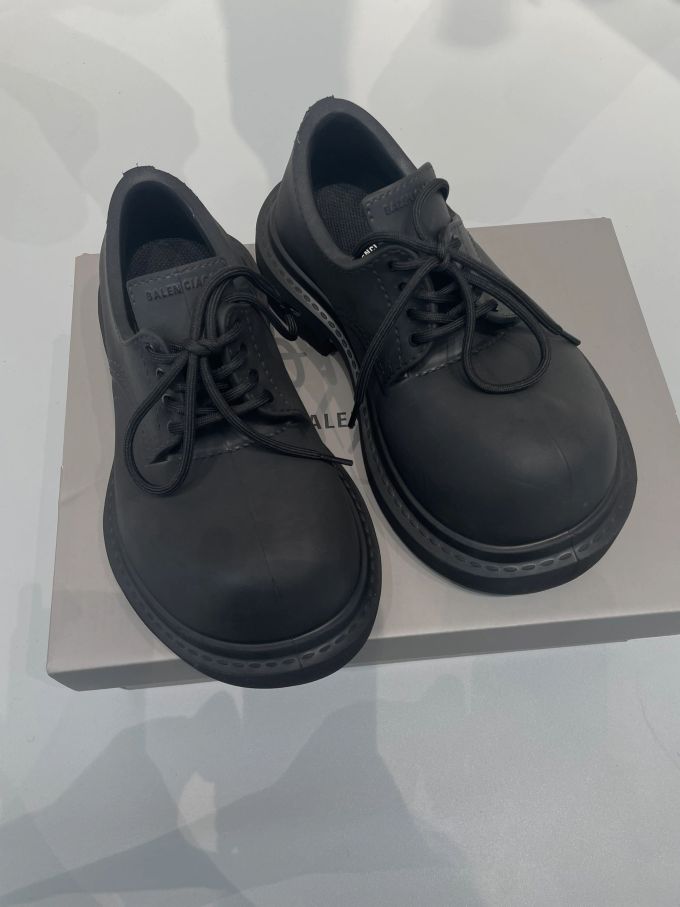 圆头 系带 皮革 