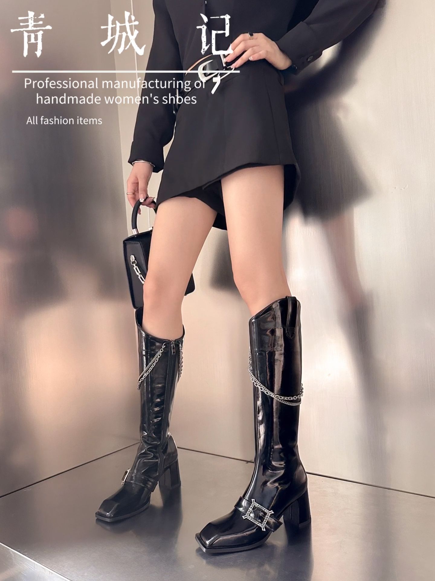 粗跟 方头  - VALI鞋履AI设计主图