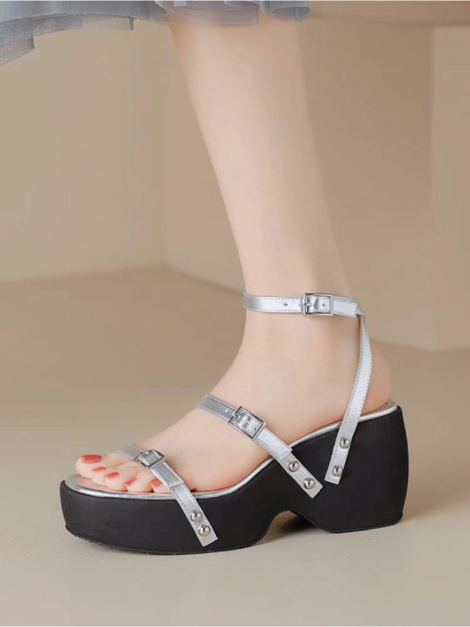 无帮 袢扣 皮革 