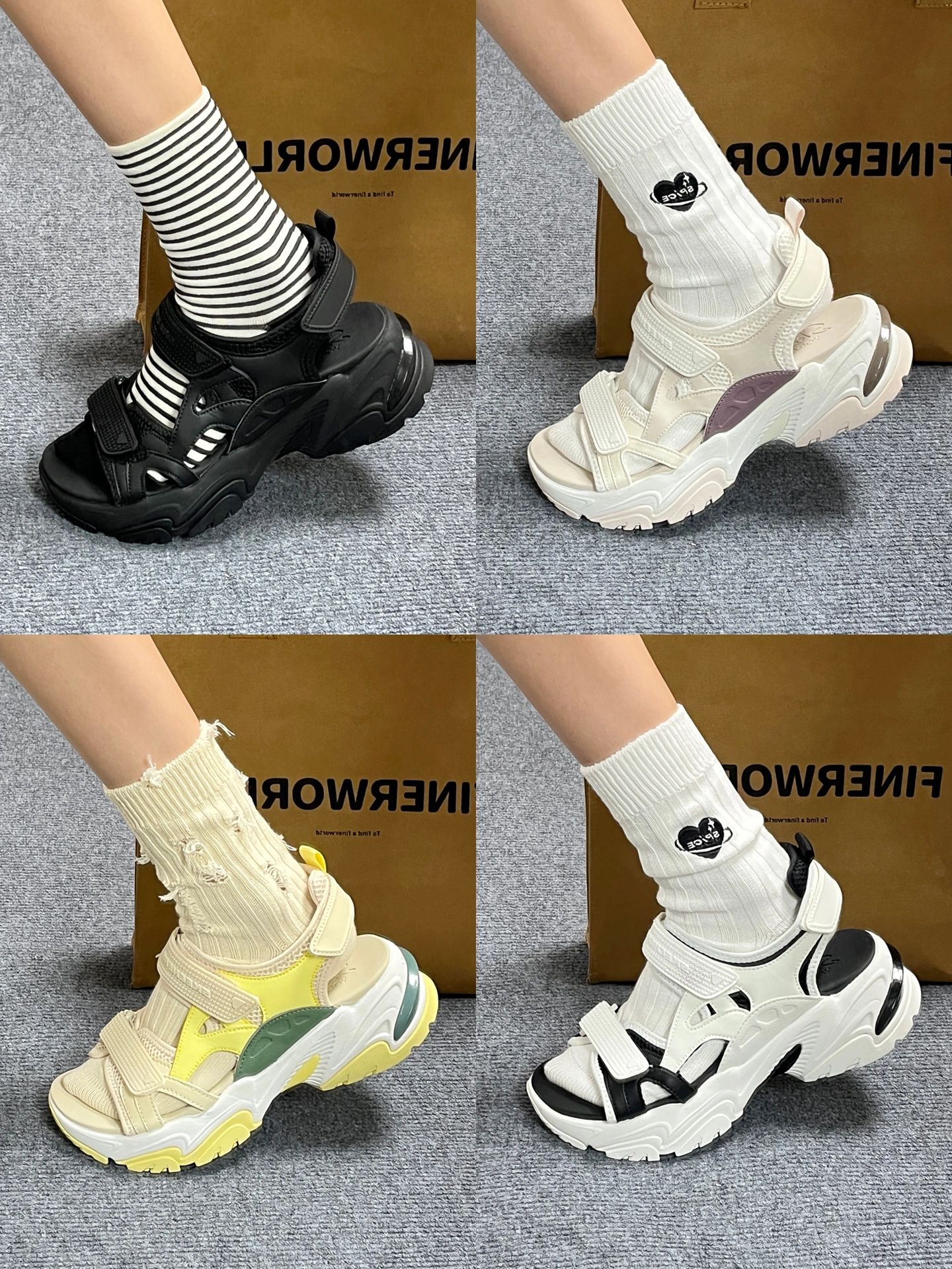 无帮 插扣 魔术贴  - VALI鞋履AI设计主图