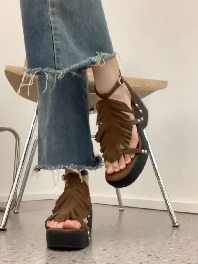 无帮 袢扣 皮革 