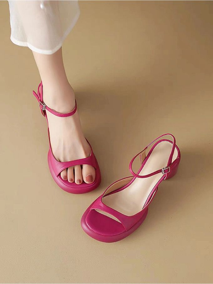 无帮 袢扣 皮革 