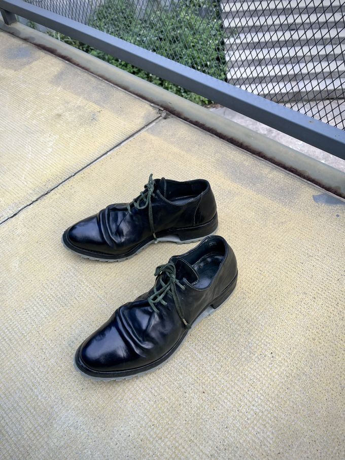 圆头 系带 皮革 