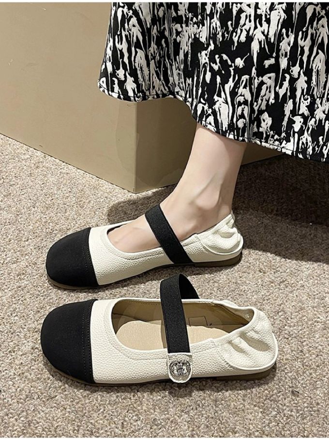 圆头 低帮 袢扣 浅口鞋 