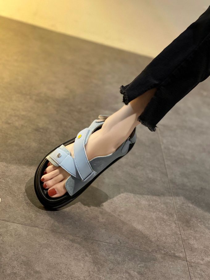 无帮 魔术贴 皮革 