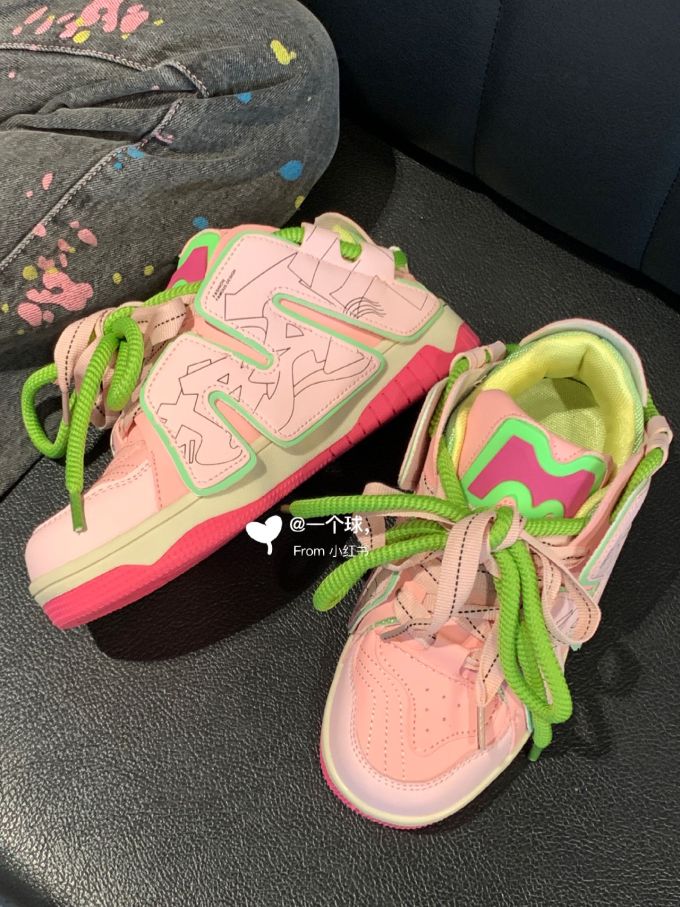 中帮 系带 魔术贴 皮革 