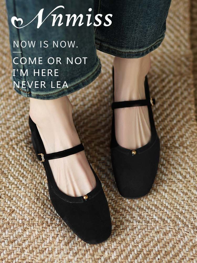 圆头 袢扣 浅口鞋 皮革  - VALI鞋履AI设计主图