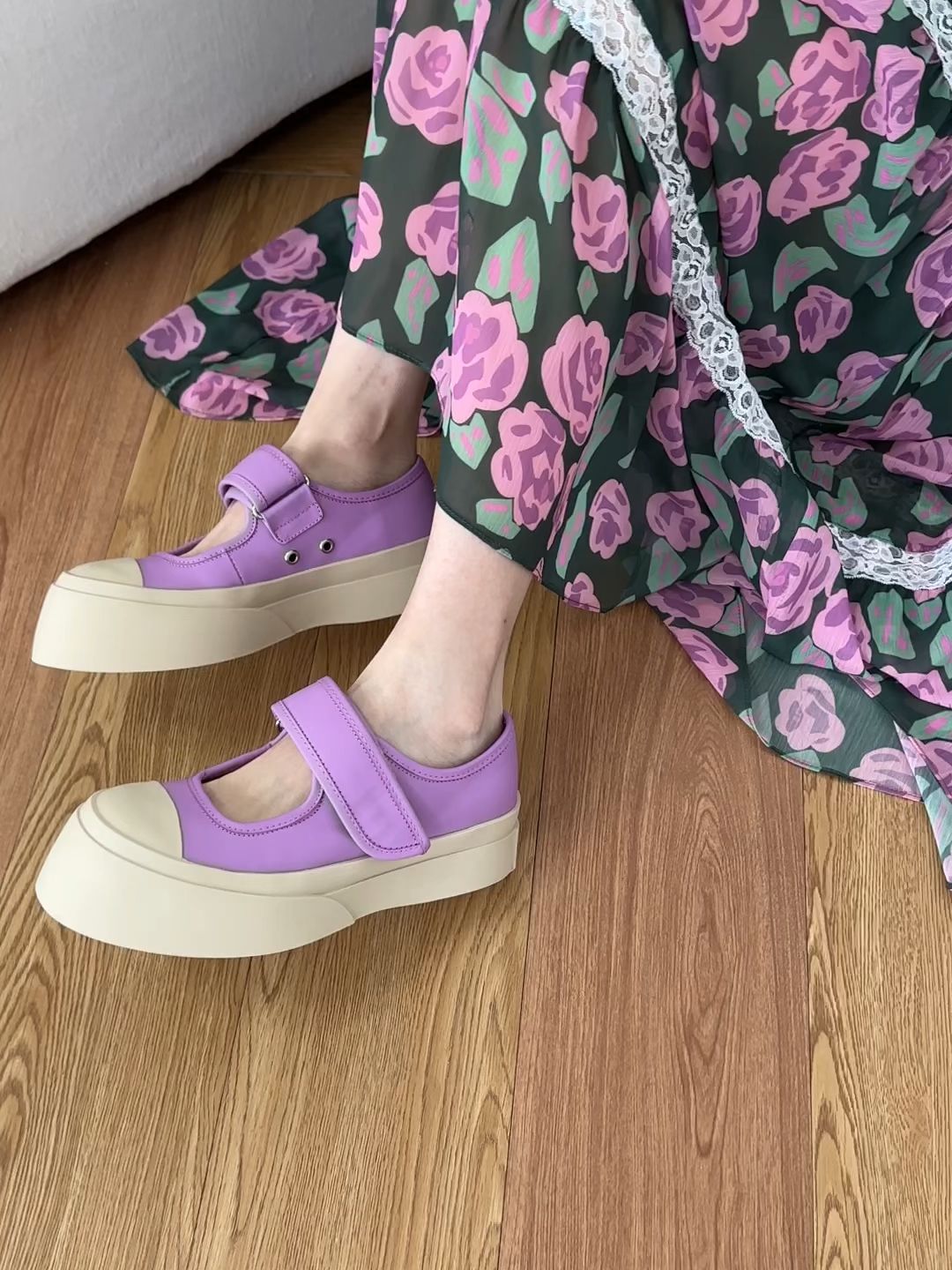 厚底 圆头 魔术贴 中口鞋  - VALI鞋履AI设计主图