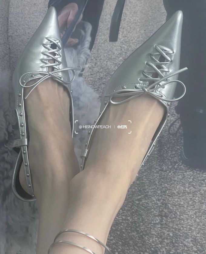 低帮 浅口鞋 皮革 