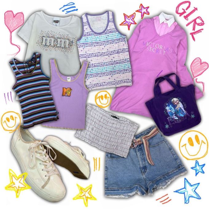 针织面料 H型 文字图案 印花 藏红花紫 