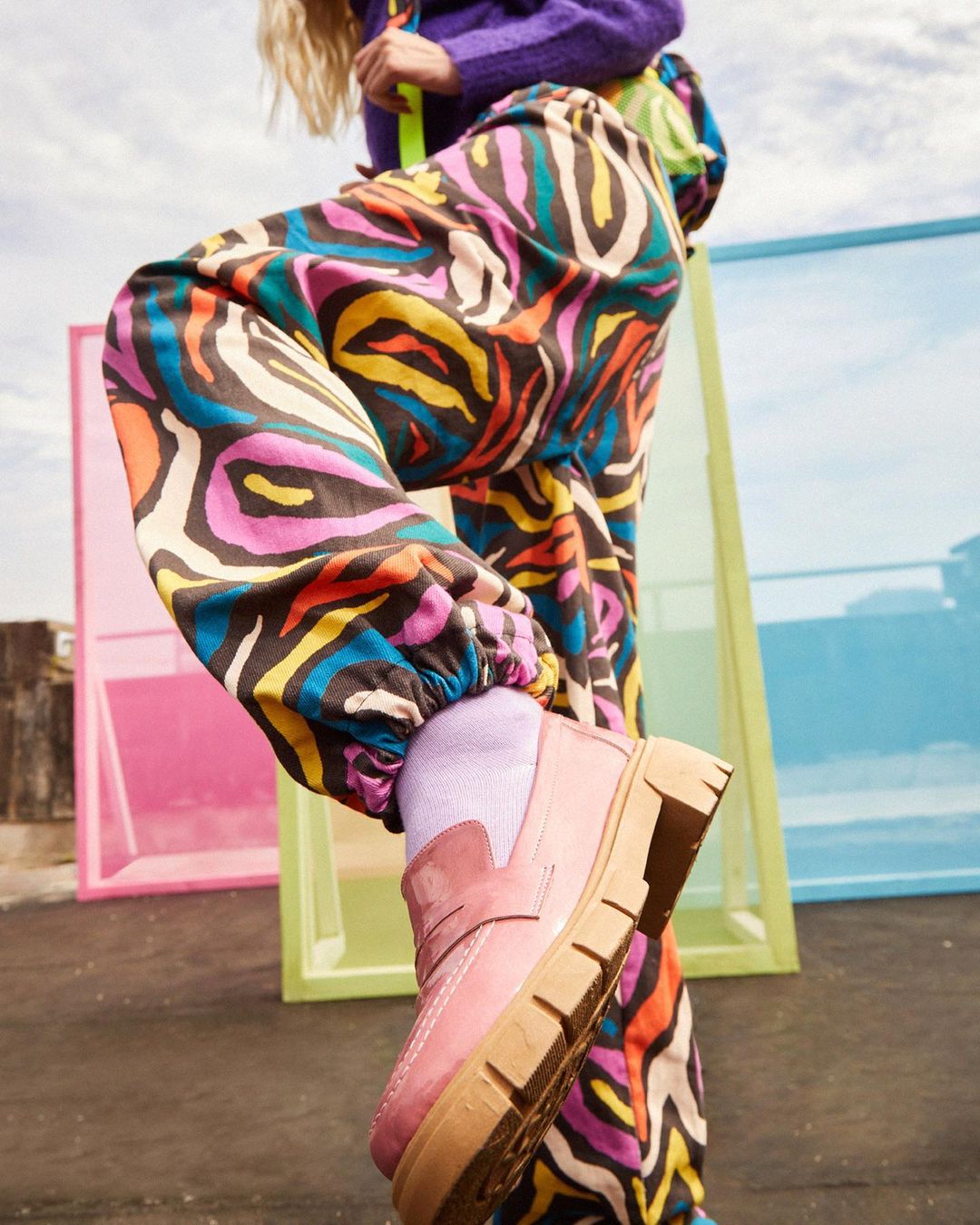 O型 植物/花卉 印花 白兰地布朗  - VALI鞋履AI设计主图