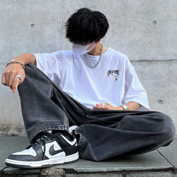 牛仔面料 洗水 蓝黑色 潮牌 