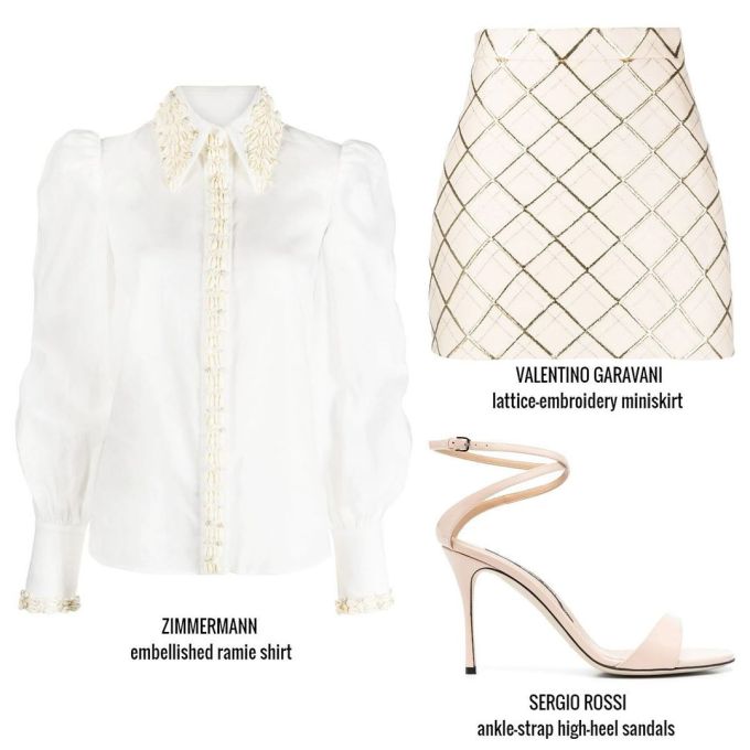 雪纺 O型 衬衫领 抽褶 亮白色 云白 