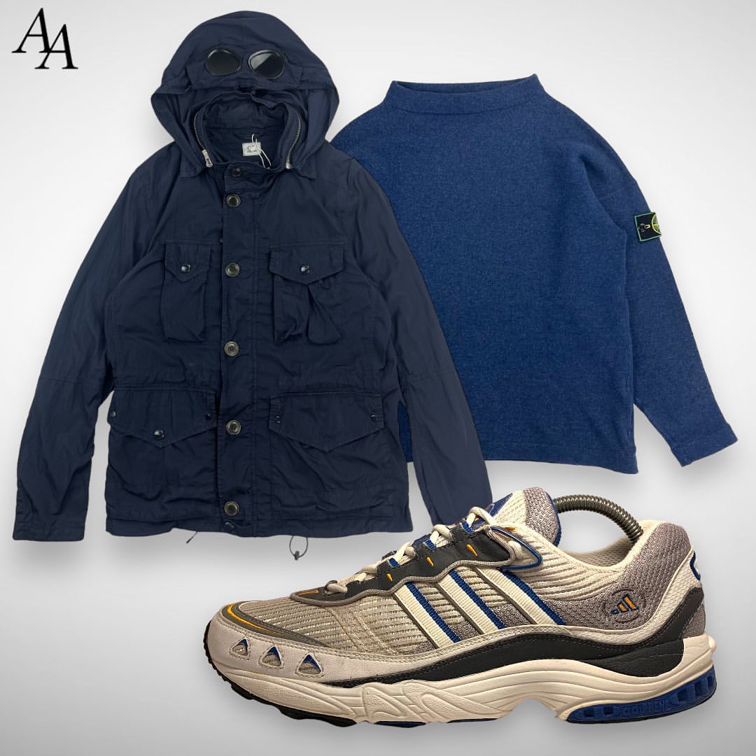 防护功能 H型 连帽领 深蓝黑色 基础绳带 基础扣饰  - VALI鞋履AI设计主图