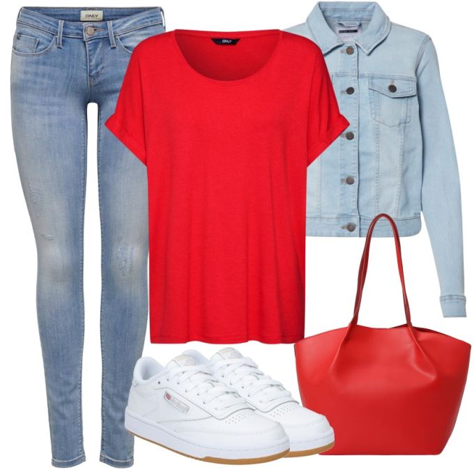 针织面料 H型 圆形领 茜红 