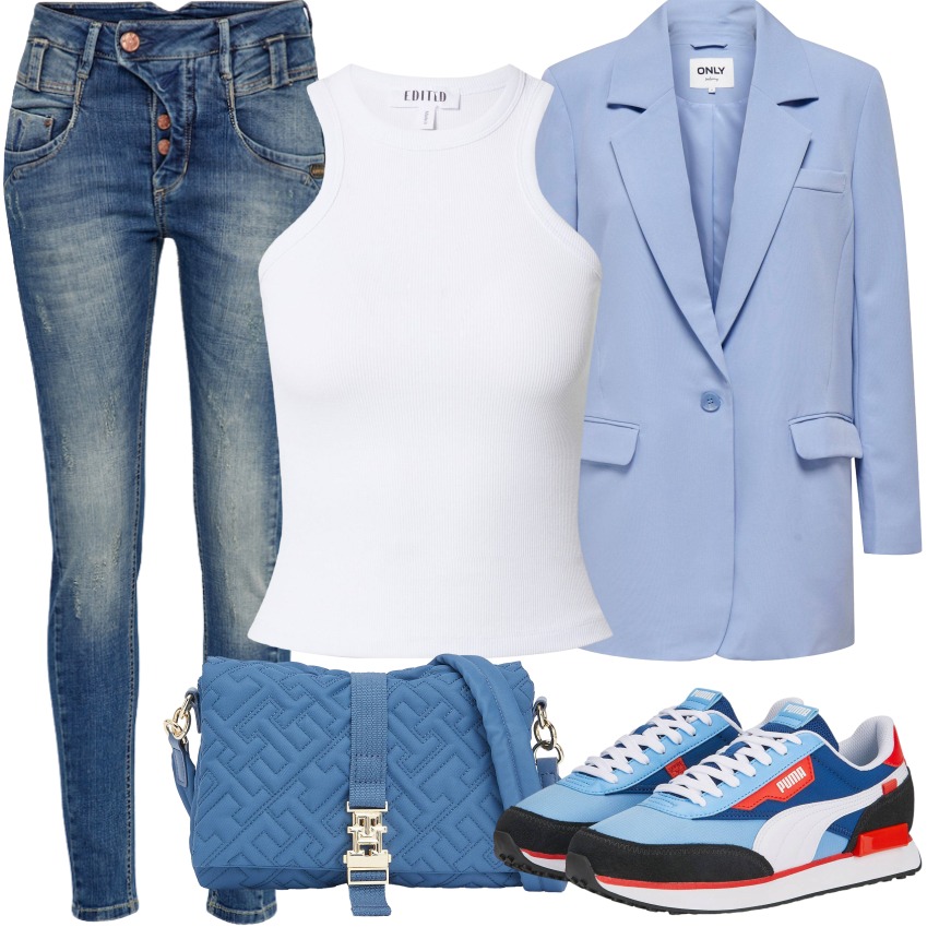 牛仔面料 洗水 波塞冬蓝 中国蓝 基础扣饰  - VALI鞋履AI设计主图