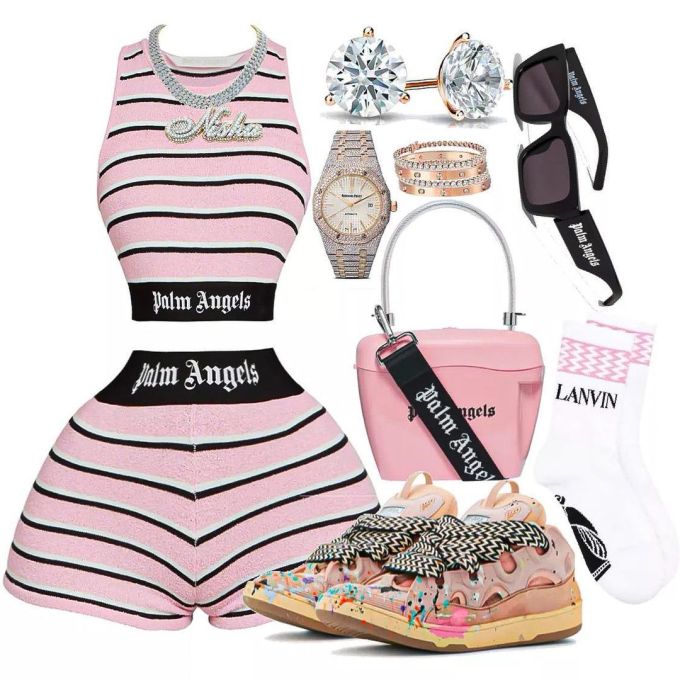 针织面料 条纹/波纹 文字图案 粉红豹粉 陨石色 