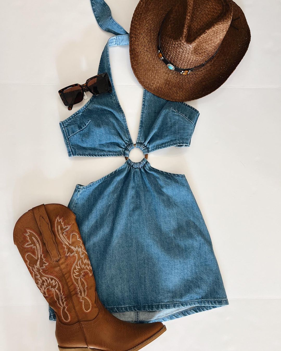 牛仔面料 X型 打结-扭结 洗水 午夜蓝 墨水蓝色 暗灰蓝色  - VALI鞋履AI设计主图