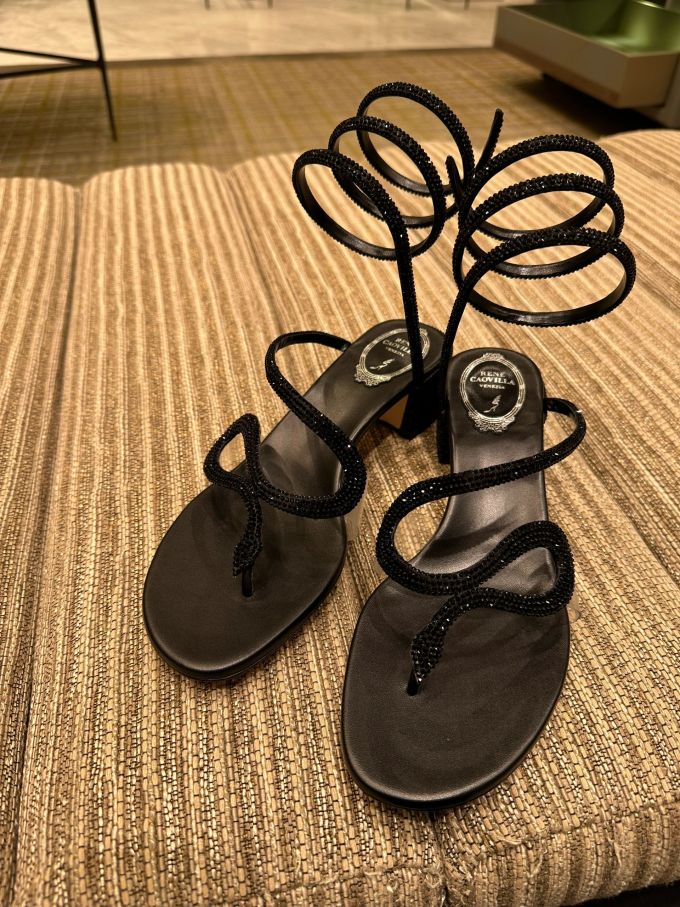 粗跟 无帮 皮革 