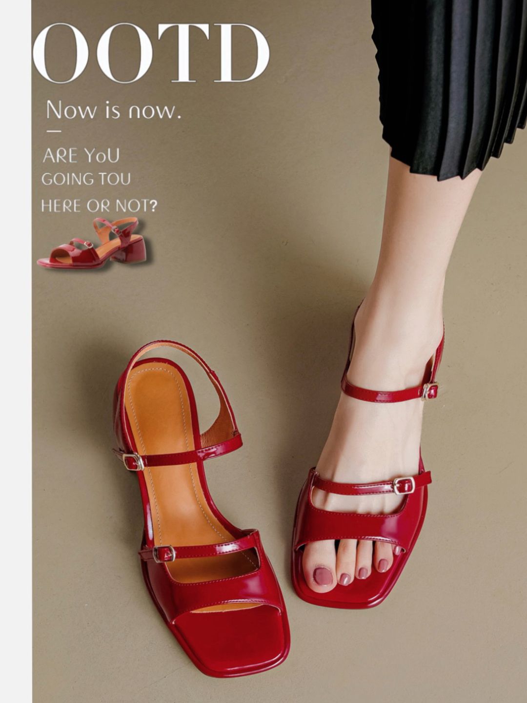 无帮 袢扣 皮革  - VALI鞋履AI设计主图