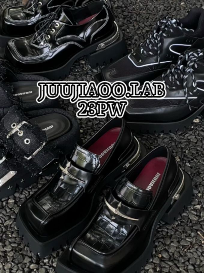 方头 低帮 深口鞋 皮革 