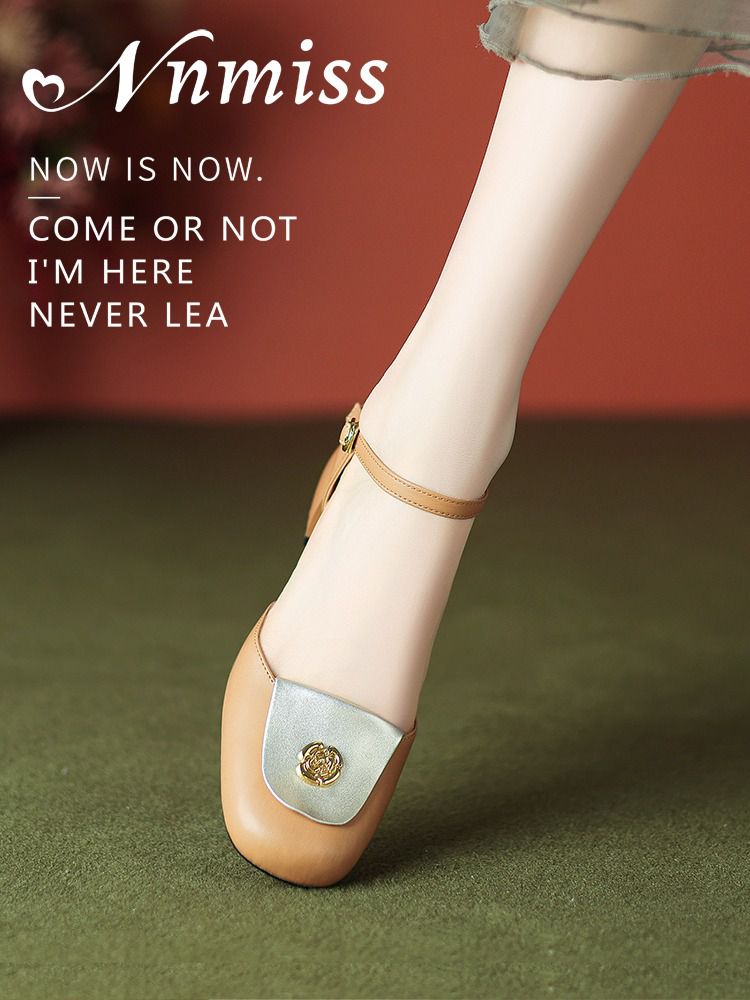 圆头 袢扣 浅口鞋 皮革  - VALI鞋履AI设计主图