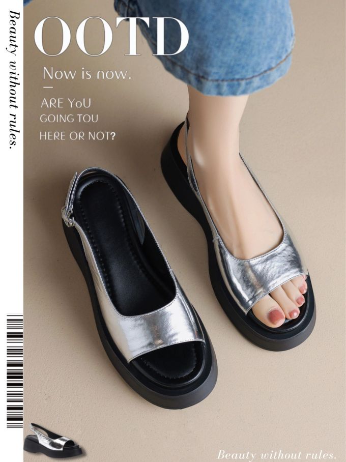 圆头 中口鞋 皮革 