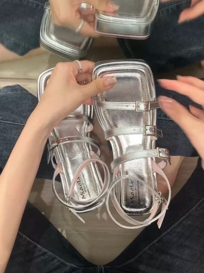 无帮 袢扣 皮革 