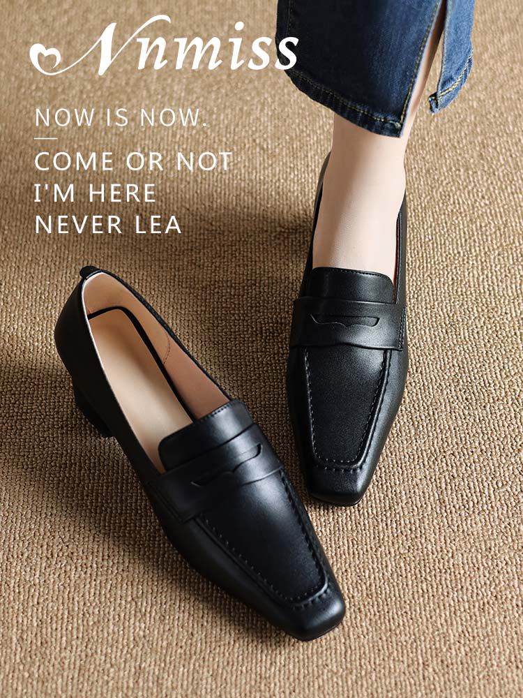 方头 低帮 一脚蹬 深口鞋 皮革  - VALI鞋履AI设计主图