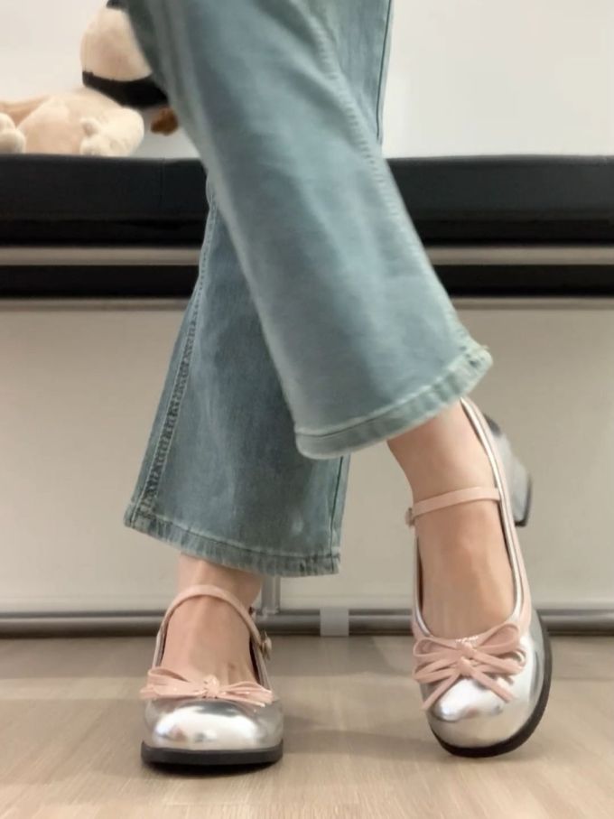 圆头 中口鞋 皮革 