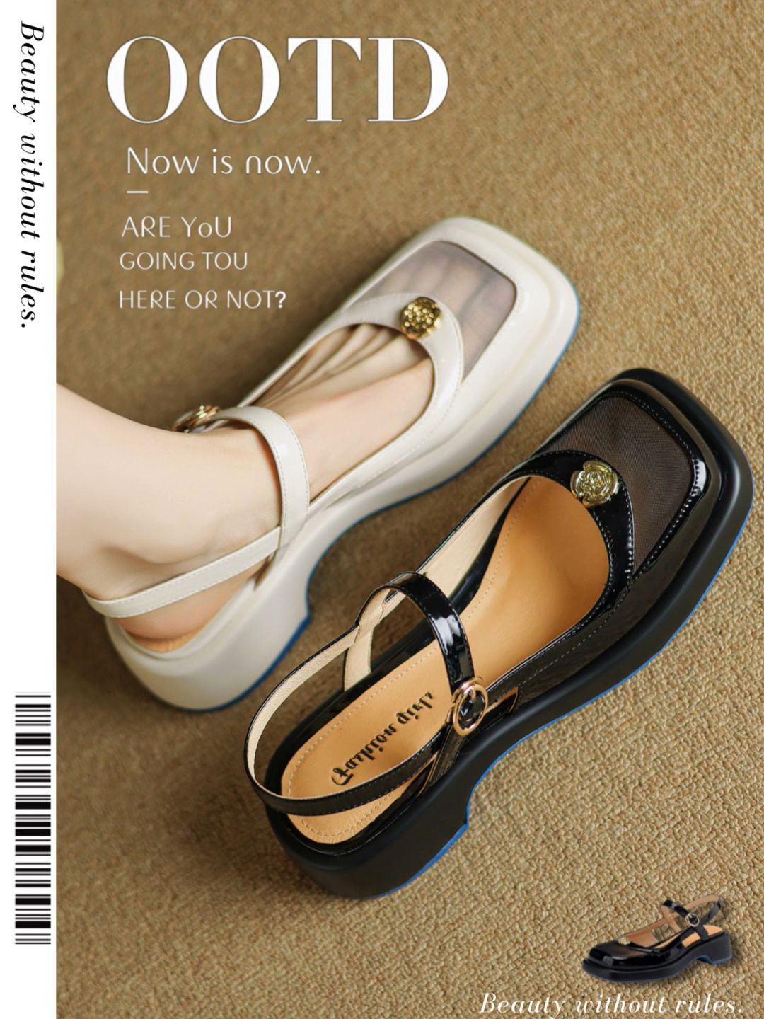 方头 袢扣 中口鞋 皮革  - VALI鞋履AI设计主图