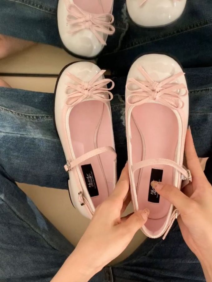 圆头 浅口鞋 皮革 