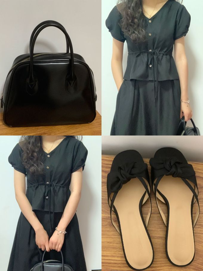 X型 V领 打结-扭结 抽褶 圣甲虫色 暗云杉绿 基础扣饰 