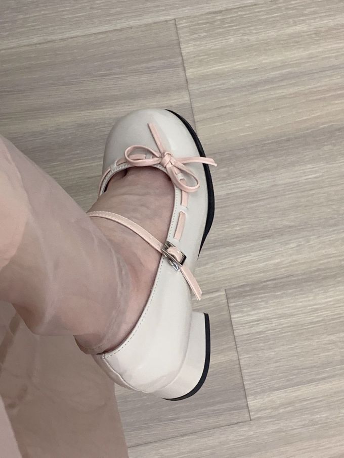 圆头 浅口鞋 皮革 