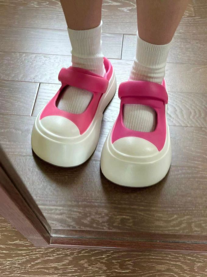 圆头 中口鞋 皮革 