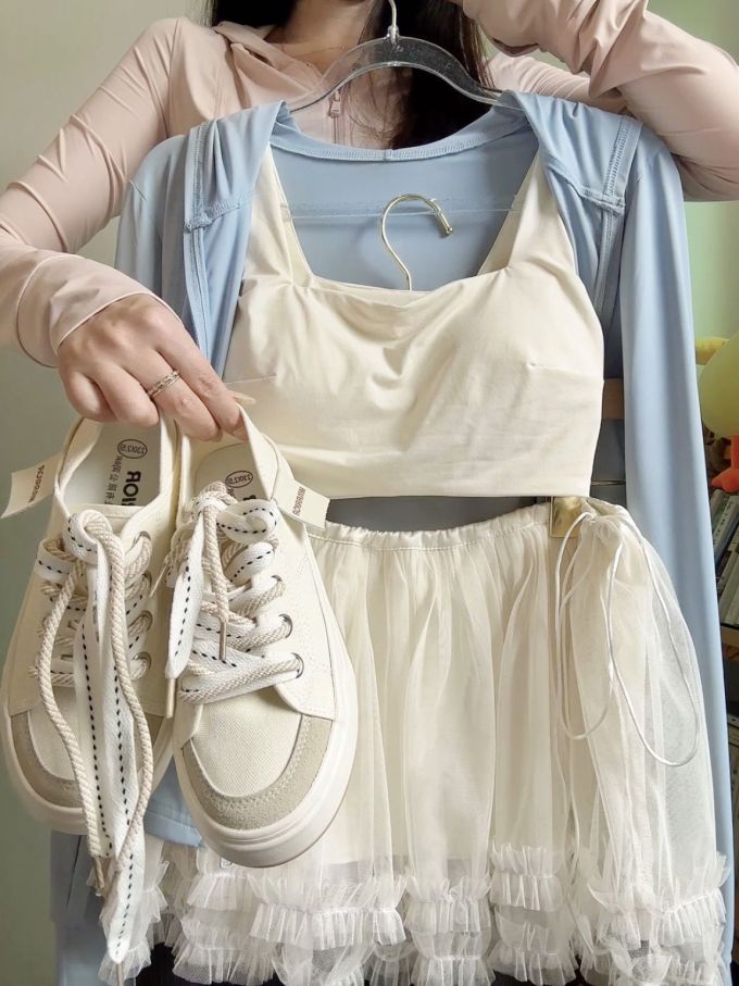 针织面料 H型 燕麦色 浅天蓝色 