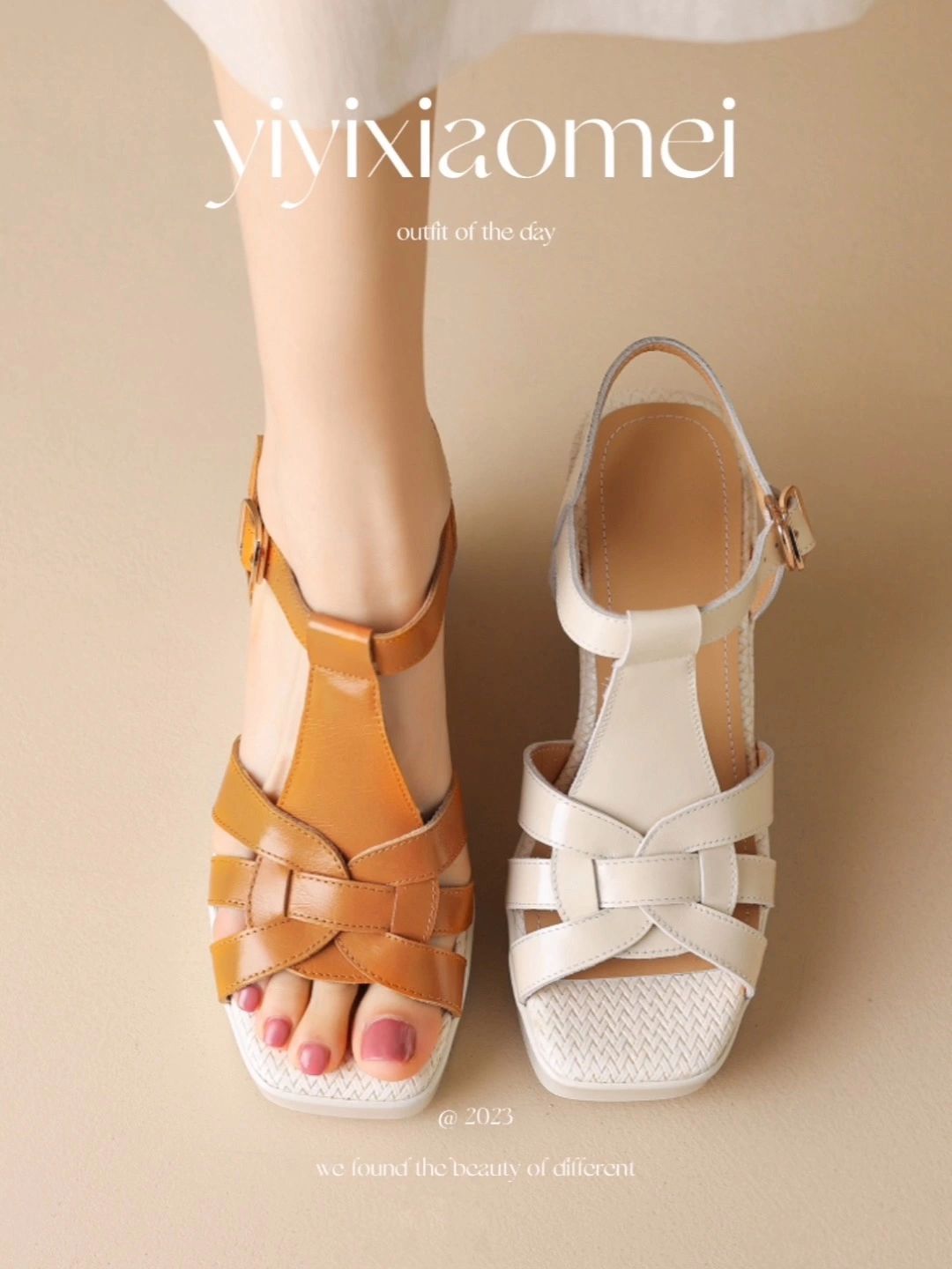 无帮 袢扣 皮革  - VALI鞋履AI设计主图