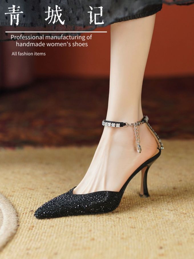 高跟 细跟 无帮 