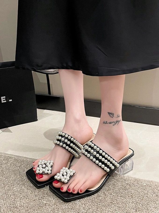 中跟 粗跟 无帮 