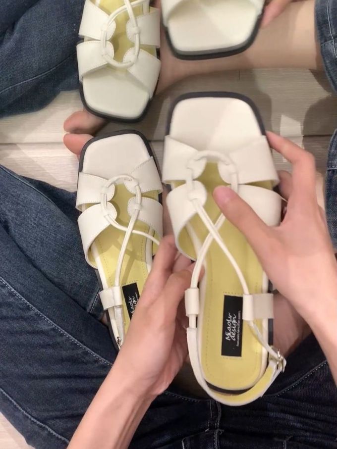 无帮 袢扣 皮革 